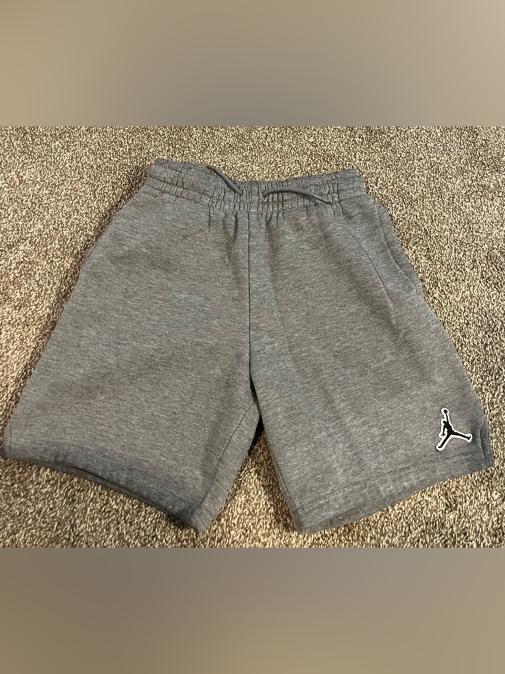Jordan Gray Athletic Fleece Shorts with Jumpman